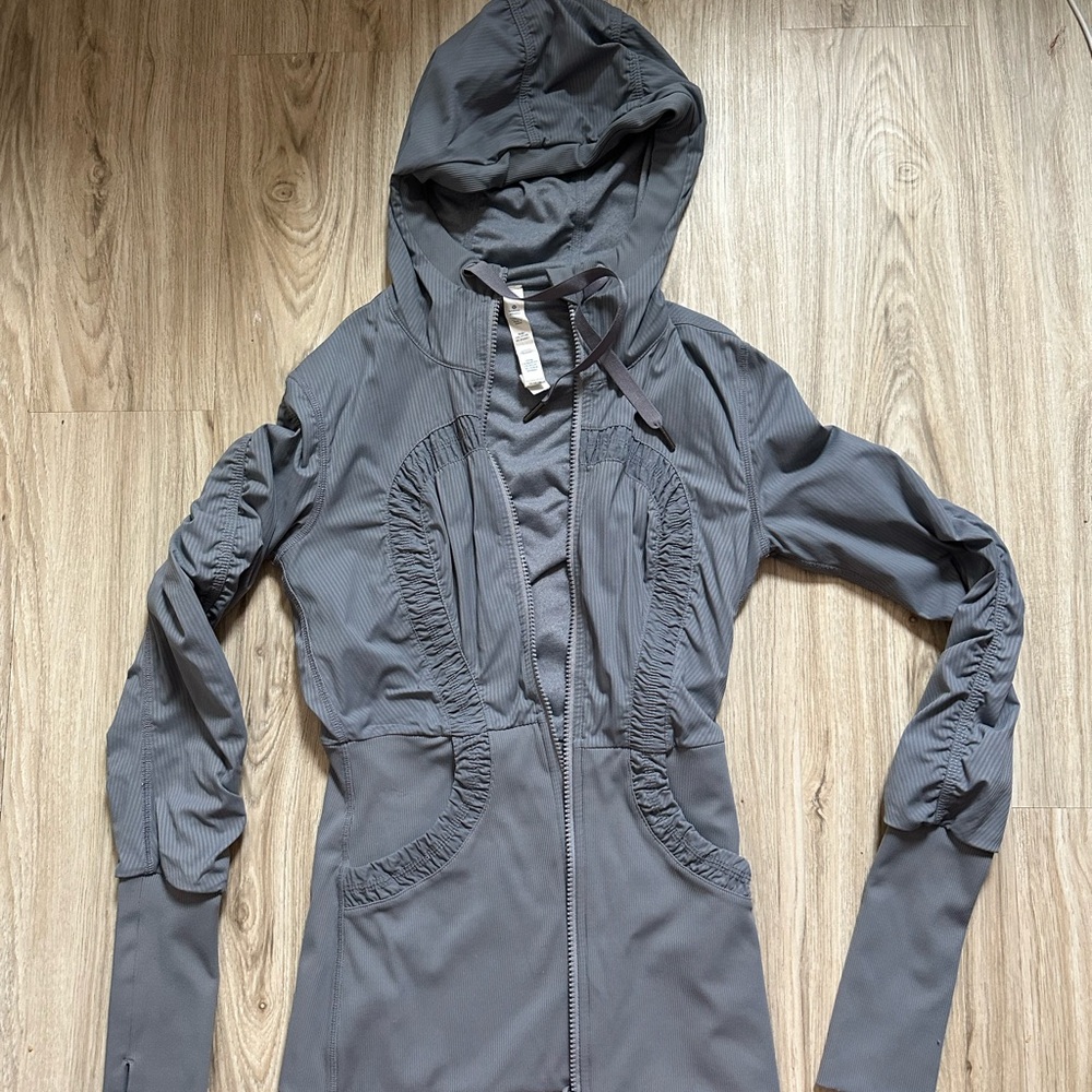 lululemon athletica gray reversible zip up